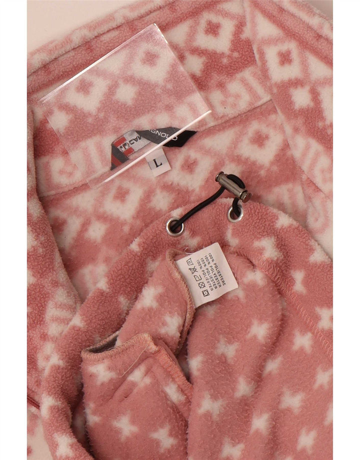 F.LLI Campagnolo Veste polaire pour femme UK 16 Large Rose Géométrique Polyester