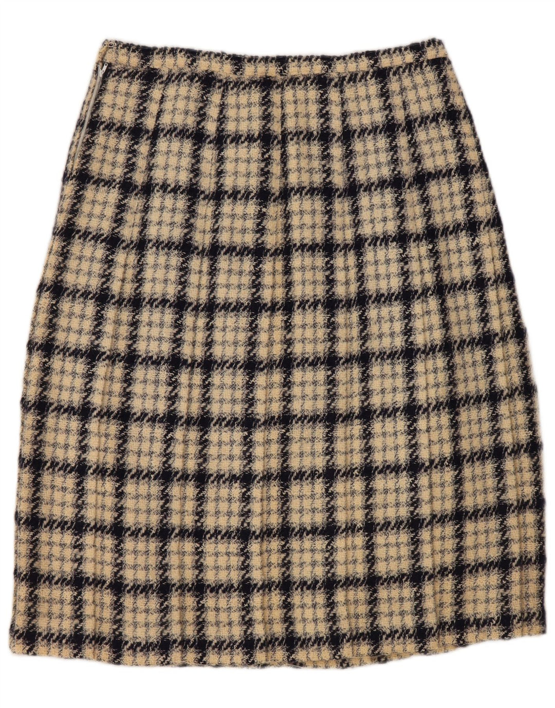 VINTAGE Jupe trapèze femme W30 carreaux beige moyen