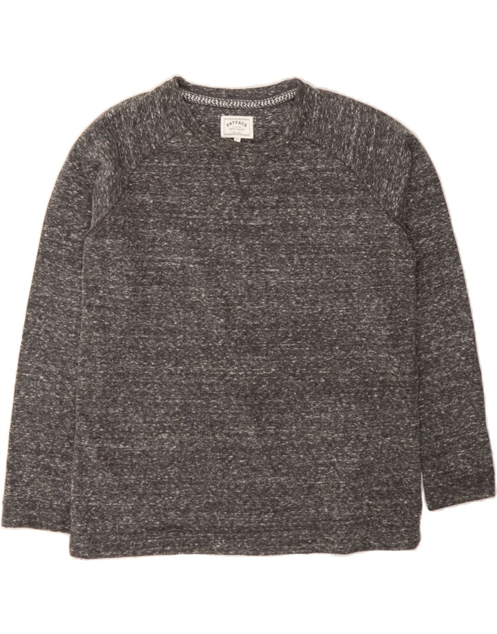FAT FACE Womens Top Long Sleeve UK 10 Small Grey Flecked Vintage Fat Face and Second-Hand Fat Face from Messina Hembry 