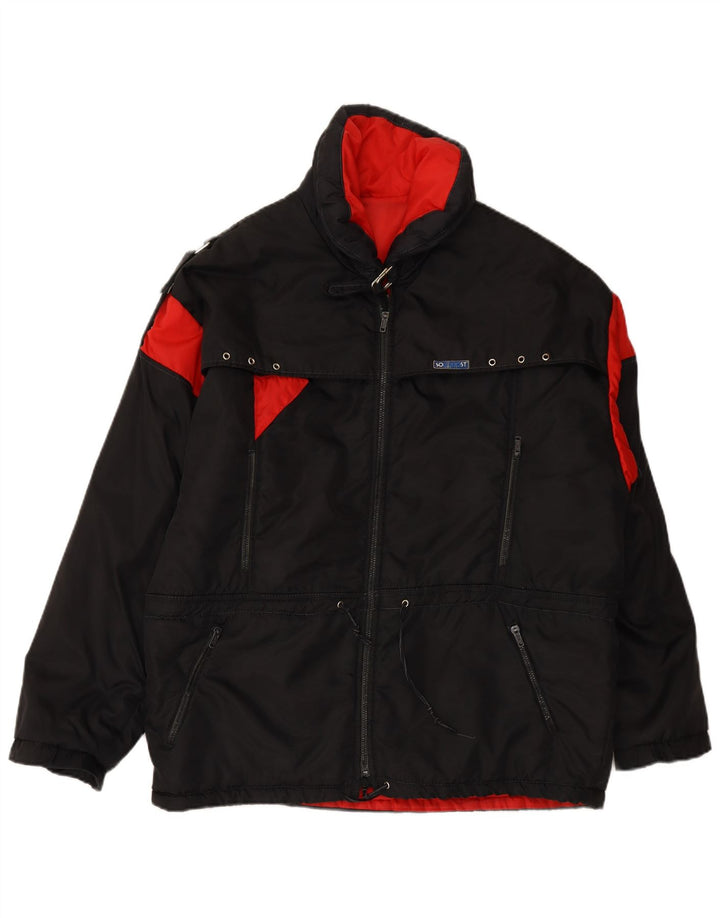 VINTAGE Veste coupe-vent homme IT 54 2XL Noir Colourblock Polyamide