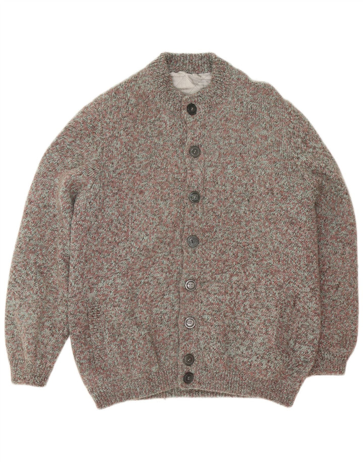 vintage Mens Cardigan Sweater Grand Multicolore Moucheté