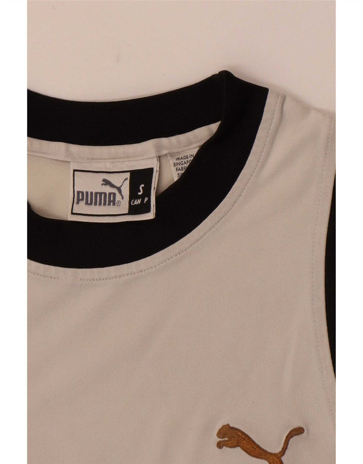 Puma T-Shirt Homme Blanc Small Colorblock
