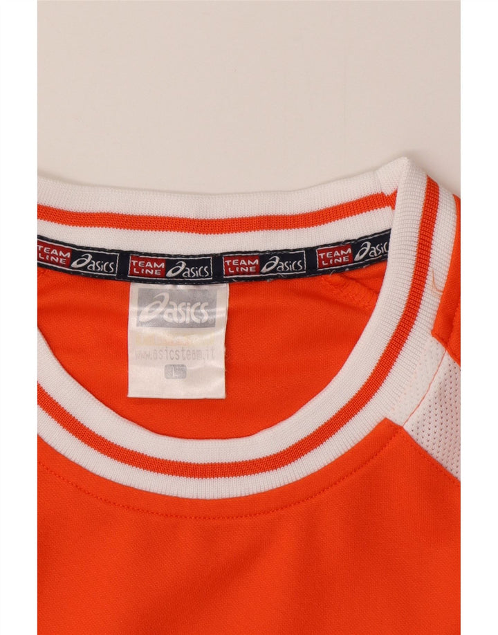 Asics T-shirt graphique pour hommes en polyester color block grand orange