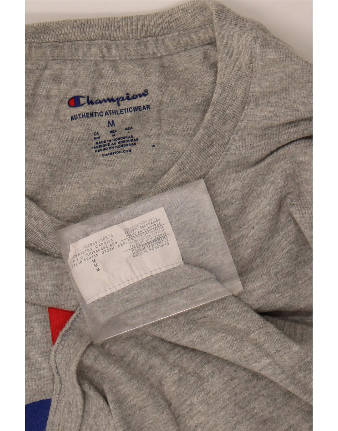 CHAMPION Mens Graphic T-Shirt Top Medium Grey Cotton Vintage Champion and Second-Hand Champion from Messina Hembry 
