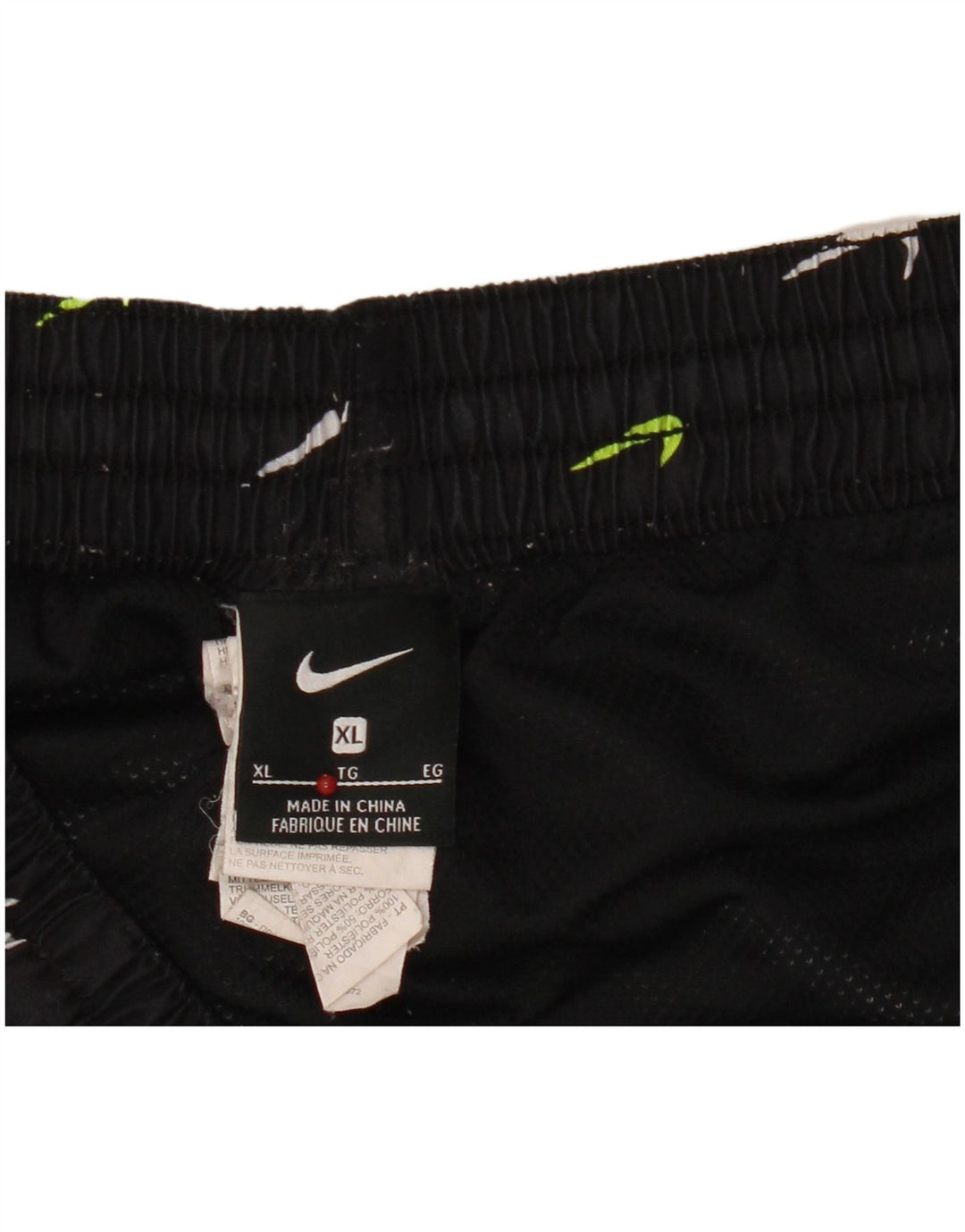 Nike Short de sport graphique pour homme XL Noir Polyester