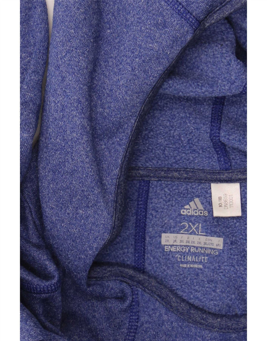 Adidas Haut à capuche à manches longues pour homme 2XL Bleu
