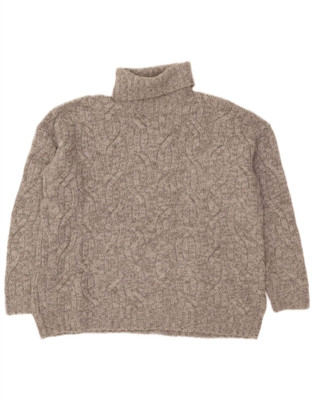 Marks & Spencer Pull surdimensionné à col roulé pour femme UK 14 Gris moyen