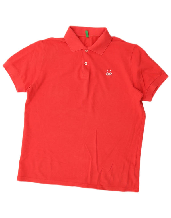 Benetton Polo Garçon 13-14 ans 3XL Rouge Coton