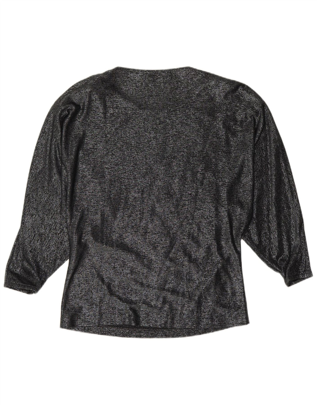 VINTAGE Chemisier à manches longues pour femme IT 42 Viscose florale noire moyenne