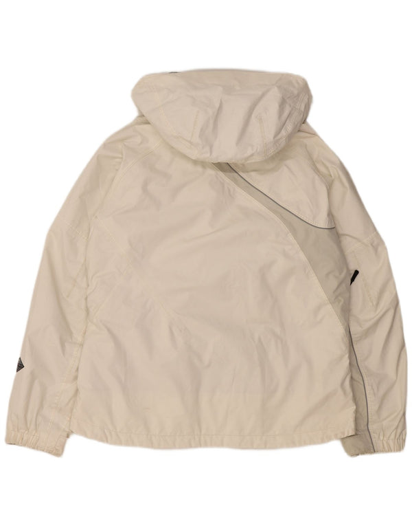 COLUMBIA Veste coupe-vent Titanium pour femme UK 16 Large Blanc Colorblock