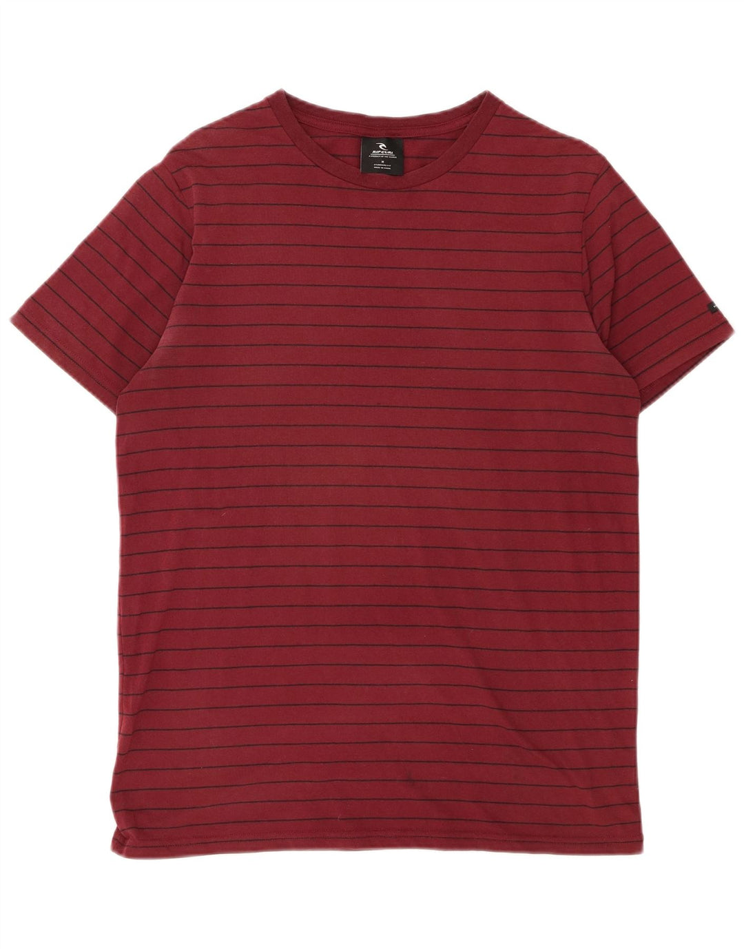 Rip Curl T-Shirt Homme Top Rayé Bordeaux Moyen