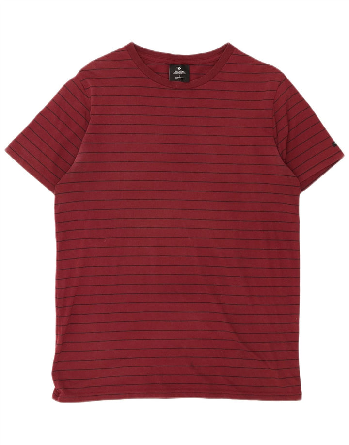 Rip Curl T-Shirt Homme Top Rayé Bordeaux Moyen