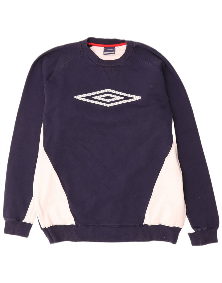 Umbro Sweat-shirt graphique pour homme, grand, bleu marine, color block