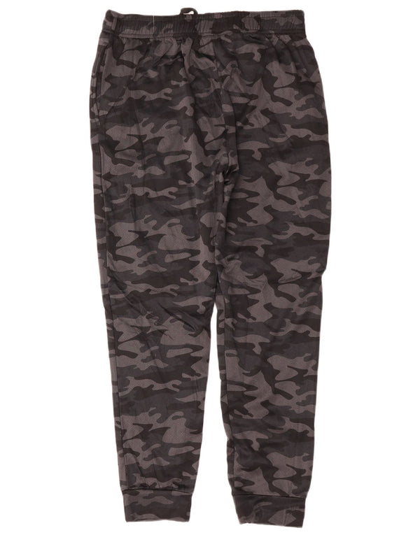 RUSSELL ATHLETIC Mens Tracksuit Trousers Joggers Large  Grey Camouflage