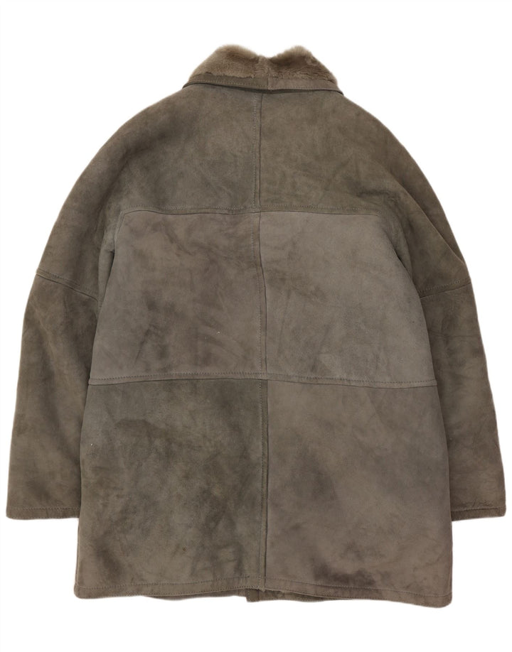 vintage Mens Shearling Jacket EU 50 Grand Shearling Gris