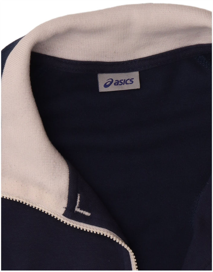 ASICS Veste de survêtement pour homme 2XL en coton color block bleu marine