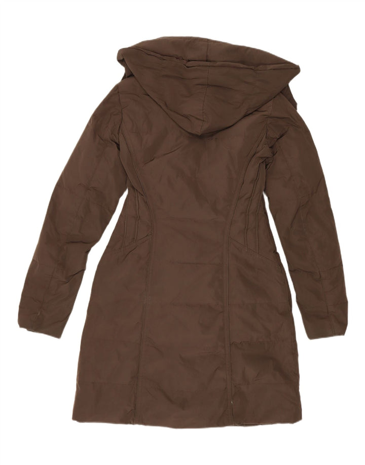 Trussardi Manteau Rembourré À Capuche IT 40 Small Marron