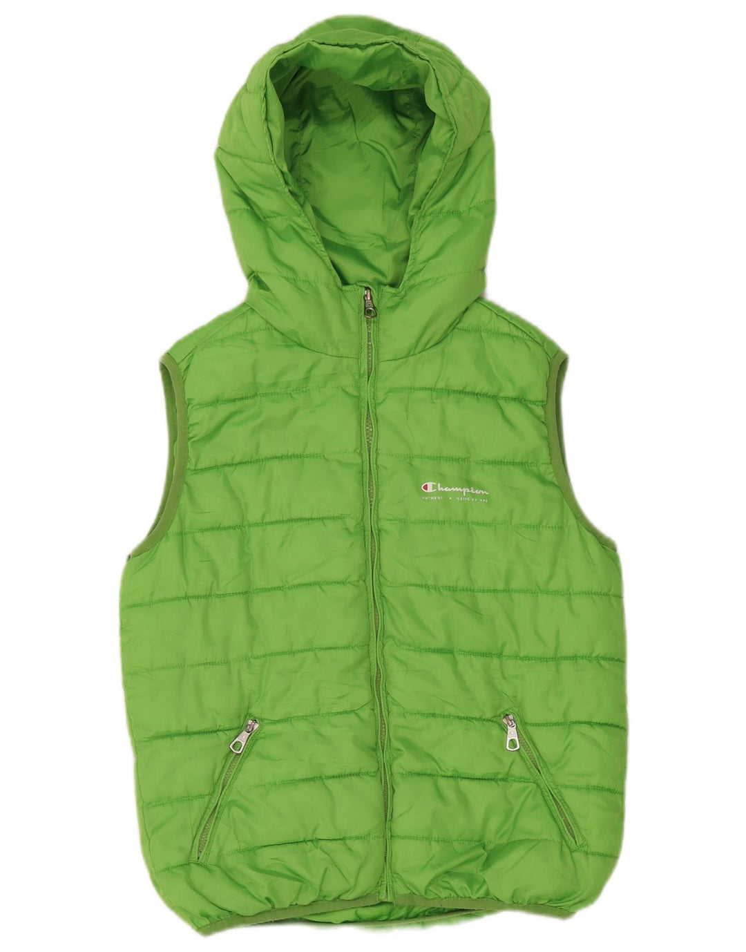 Champion Gilet rembourré à capuche garçon 9-10 ans vert polyester