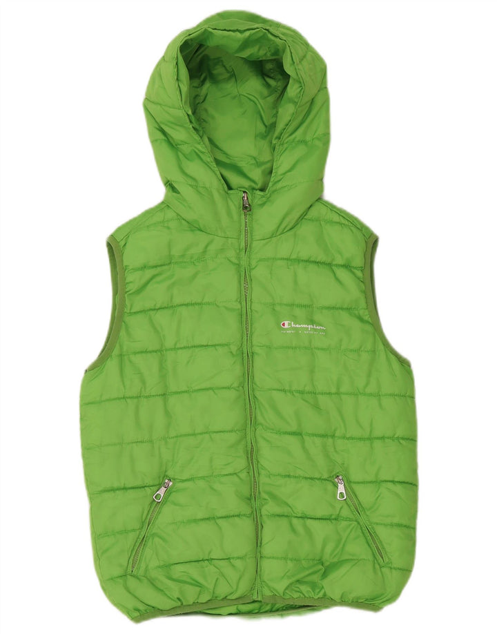 Champion Gilet rembourré à capuche garçon 9-10 ans vert polyester