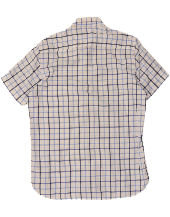Tommy Hilfiger Chemise à manches courtes pour homme en coton à carreaux blancs