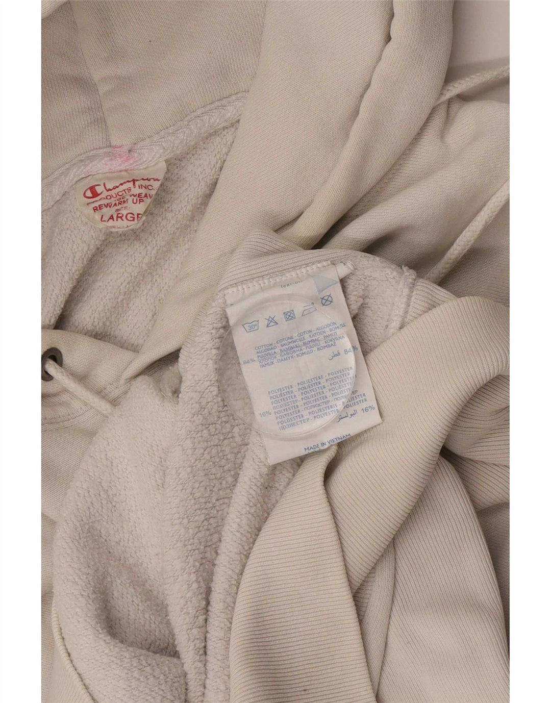Champion Pull à capuche Reverse Weave pour homme en coton blanc Taille L