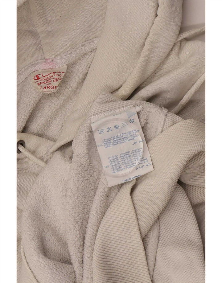 Champion Pull à capuche Reverse Weave pour homme en coton blanc Taille L