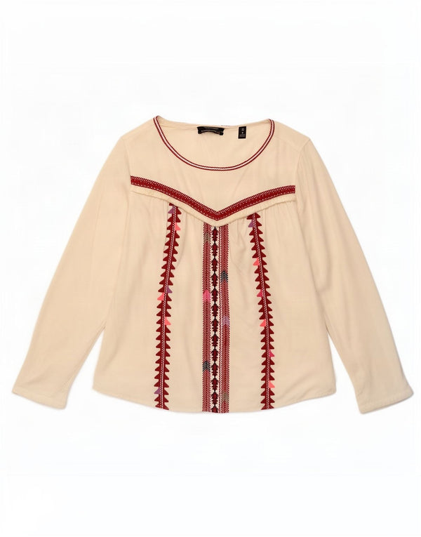 Scotch & Soda Chemisier à Manches Longues Femme US 2 XS Blanc Cassé Rayé