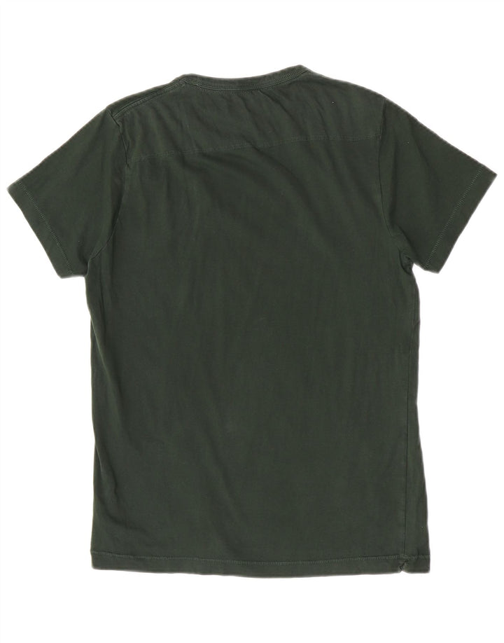 French Connection T-Shirt Femme Vert Moyen UK 12 Coton