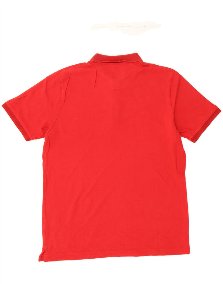 DACK'S Mens Polo Shirt Large Red Cotton Vintage Dack's and Second-Hand Dack's from Messina Hembry 