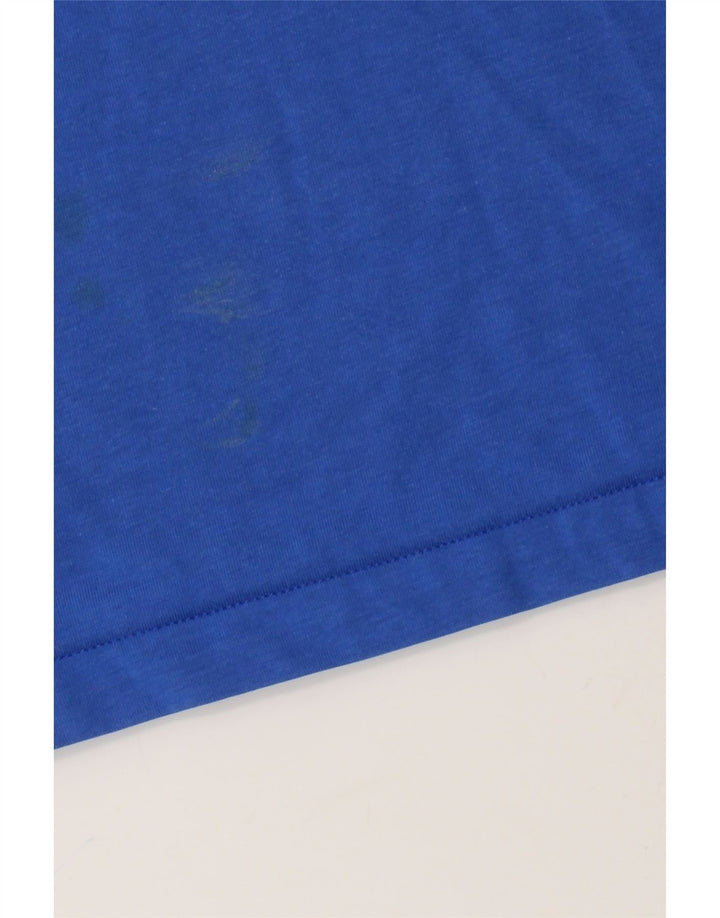 Nike Homme Dri Fit T-Shirt Haut Bleu Moyen Coton