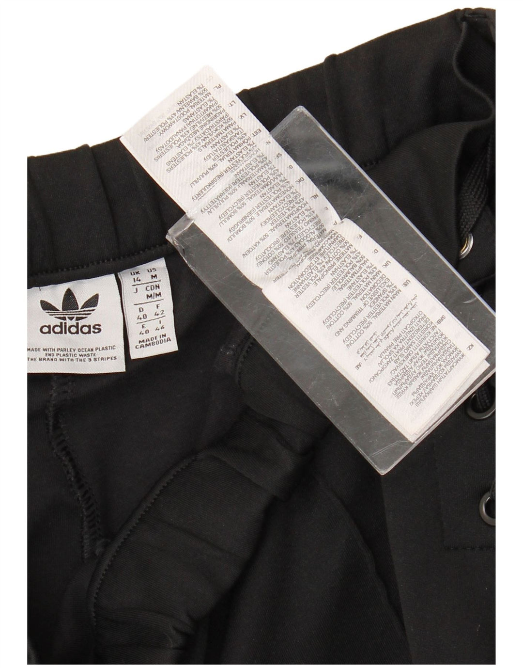 Adidas Pantalon de survêtement pour femme UK 14 Medium Noir Coton