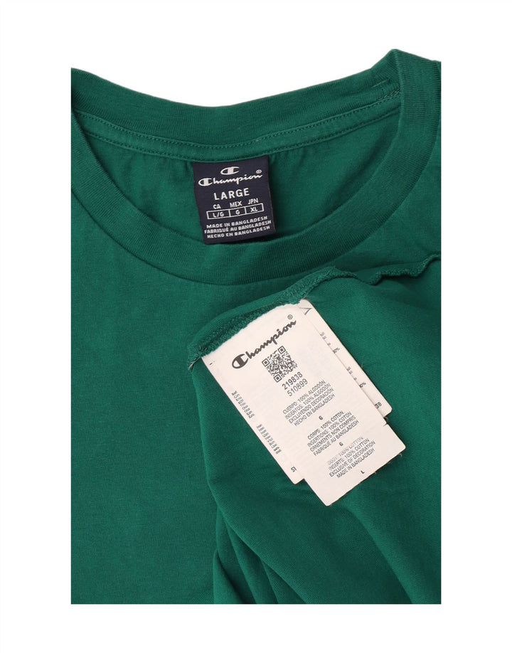 Champion T-Shirt Homme Haut Large Vert Coton
