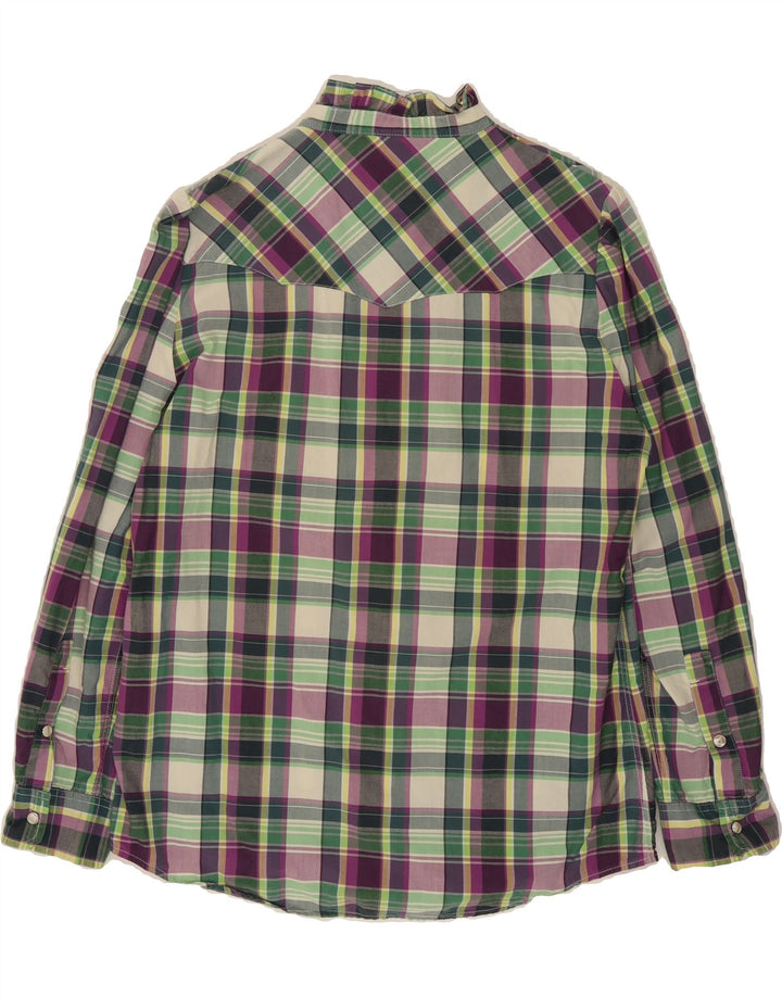 WRANGLER Womens Slim Shirt UK 16 Large Multicoloured Check Cotton Vintage Wrangler and Second-Hand Wrangler from Messina Hembry 