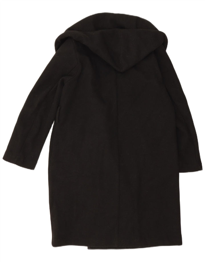 Zara Manteau surdimensionné à double boutonnage pour femme UK 10 Petit polyester noir