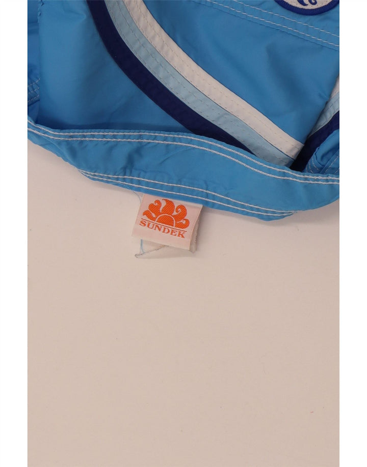 Sundek Short de bain homme en nylon color block bleu moyen