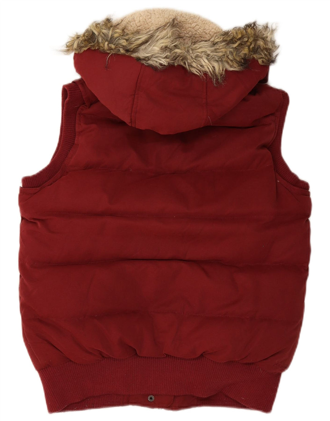 FAT FACE Gilet rembourré à capuche surdimensionné pour femme UK 10 Petit Marron Polyester
