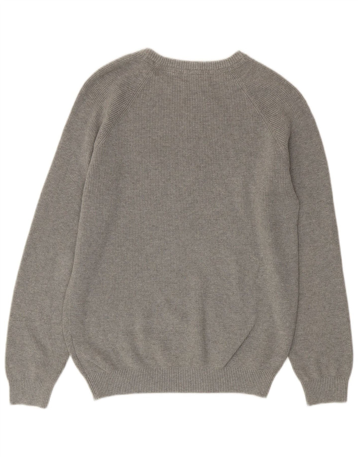 Timberland Pull Col Ras du Cou Homme Gris Moyen Coton