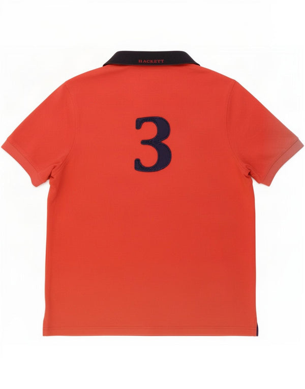 Hackett Polo Graphique Homme XL Orange Colourblock Coton