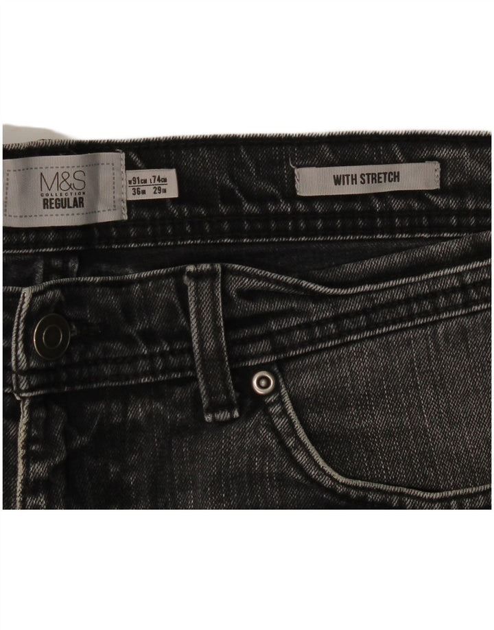 Marks & Spencer Jean droit régulier pour homme W36 L29 Gris