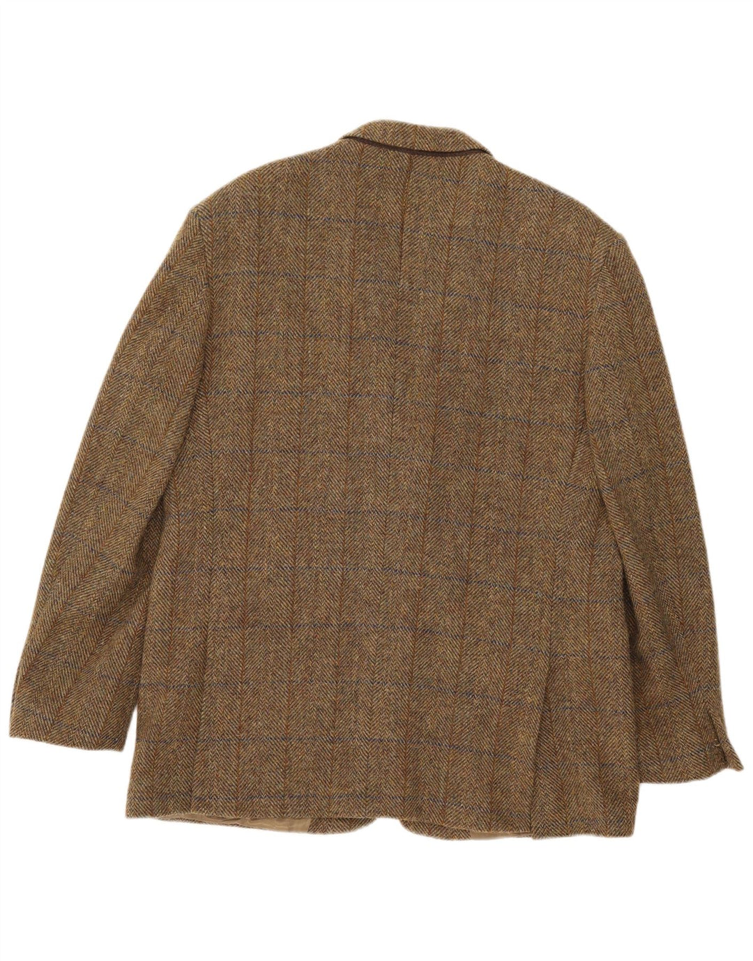HARRIS TWEED Veste blazer à 2 boutons pour homme UK 44 2XL Kaki à carreaux en laine