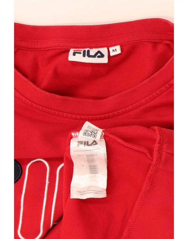 Fila Sweat-Shirt Graphique Homme Rouge Moyen Coton