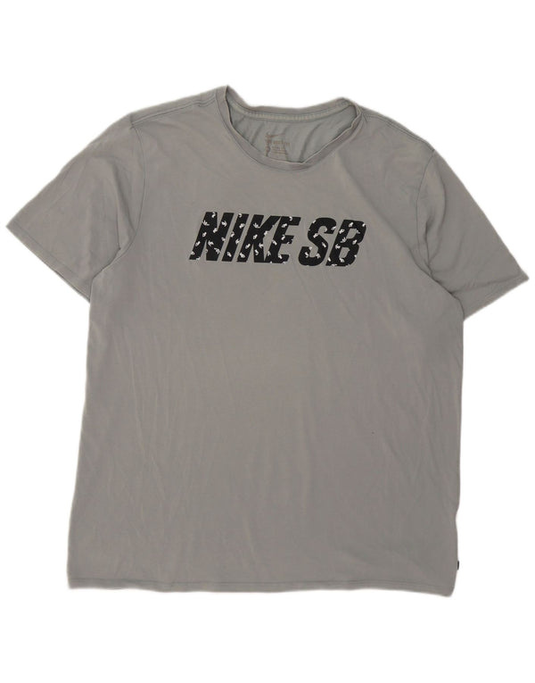 Nike T-shirt graphique coupe athlétique pour homme 2XL Gris moucheté