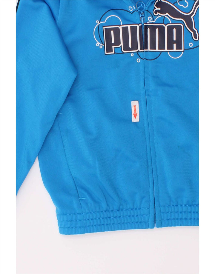 Puma Veste de Survêtement Graphique Garçon 2-3 Ans Bleu Colorblock