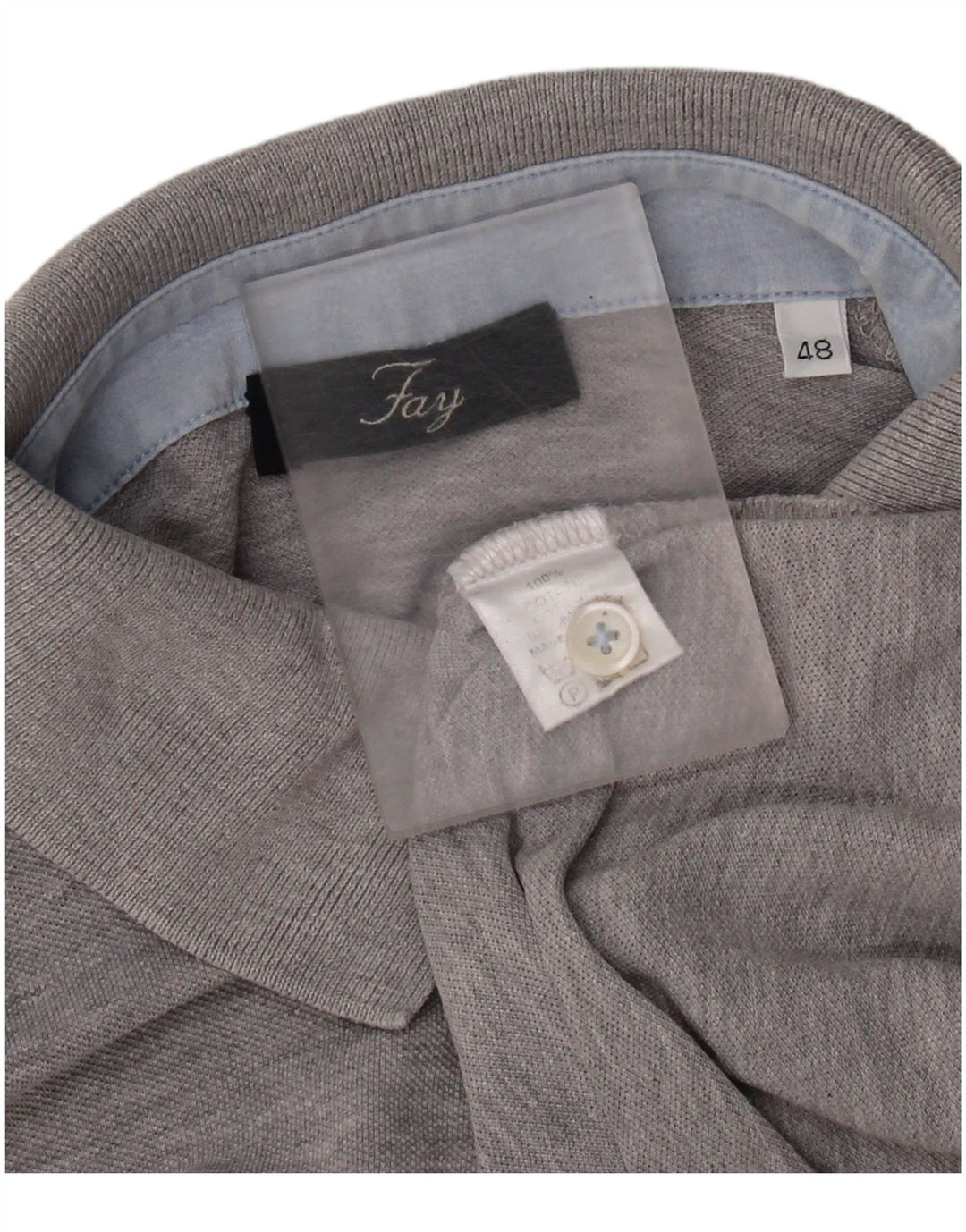 Fay Polo Homme IT 48 Gris Moyen Coton