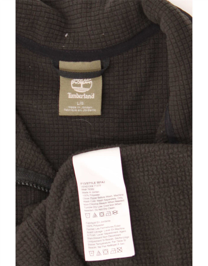 Timberland Pull polaire à col zippé pour homme Large Noir Polyester