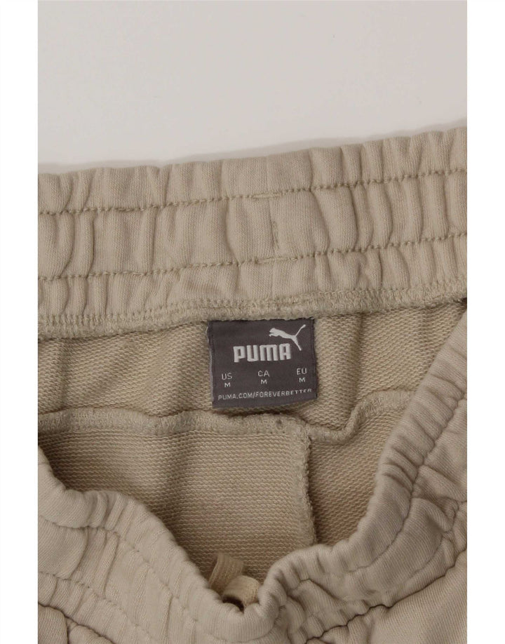 Puma Short de Sport Homme Beige Moyen Coton
