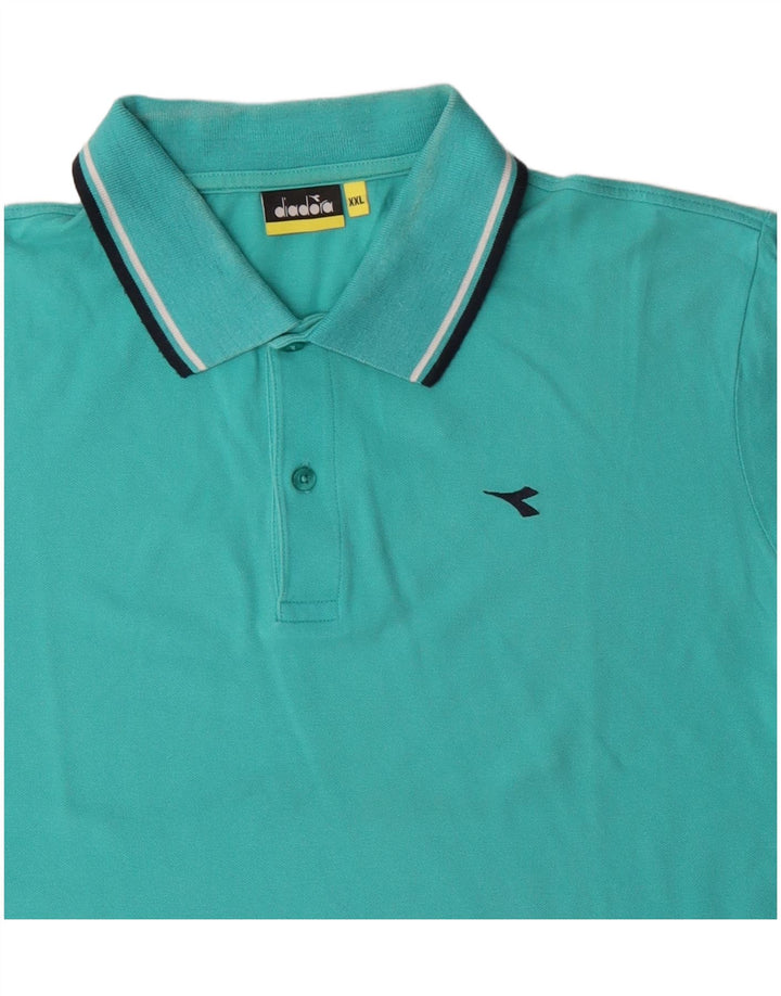 DIADORA Polo Homme 2XL Coton Turquoise