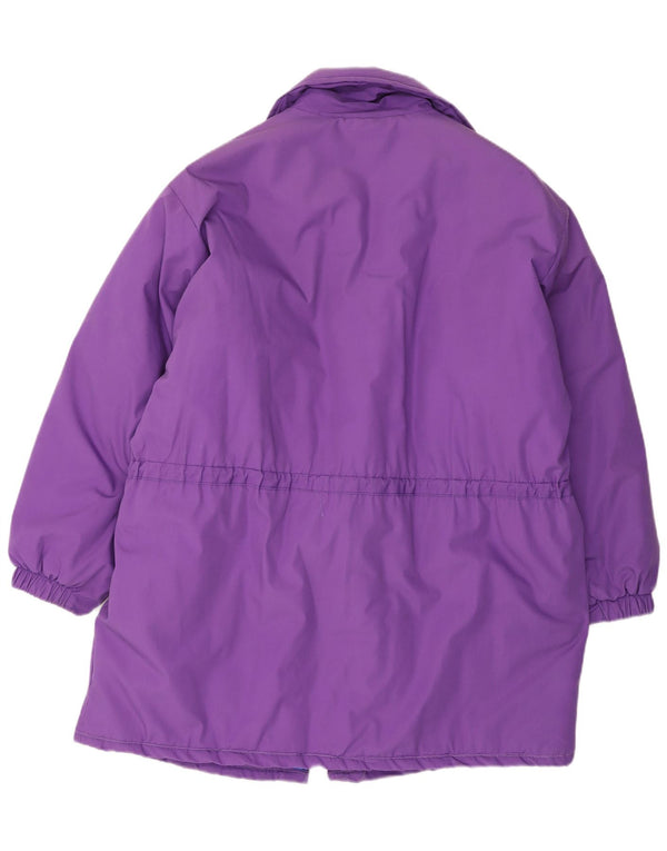 manteau rembourré femme vintage UK 18 XL Polyester Violet