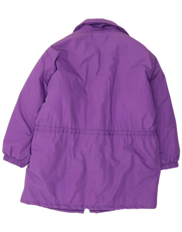 manteau rembourré femme vintage UK 18 XL Polyester Violet