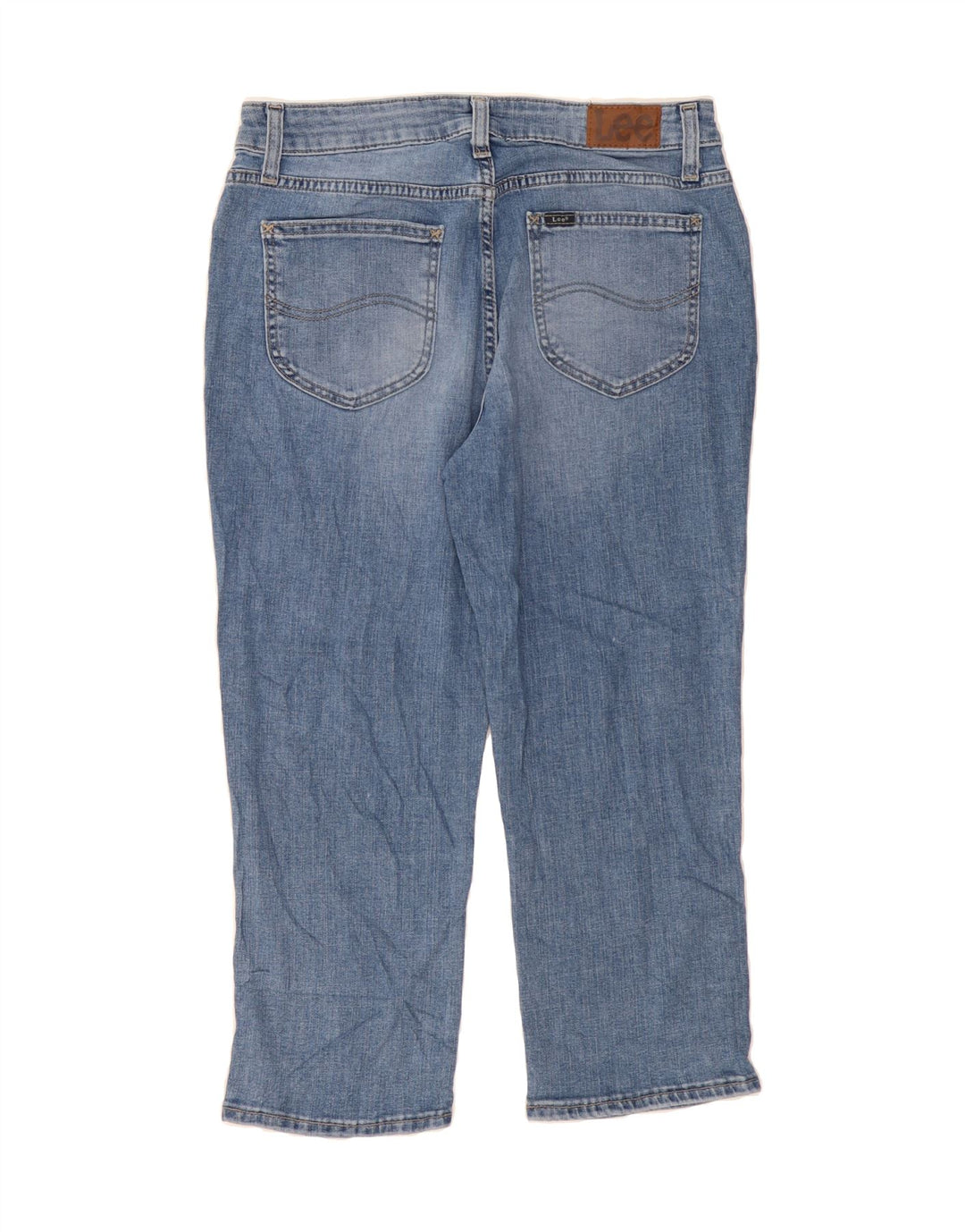 LEE Womens Regular Fit Mid Rise Capri Jeans US 8 Medium W28 L21 Blue Vintage Lee and Second-Hand Lee from Messina Hembry 